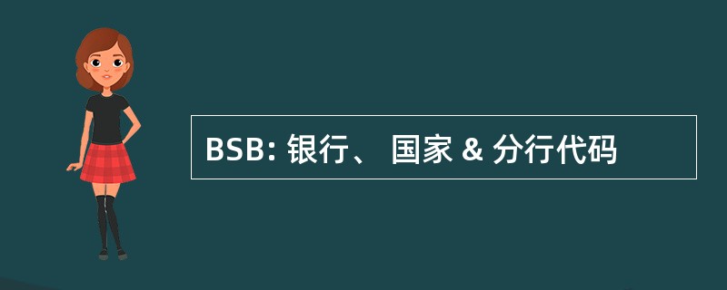 BSB: 银行、 国家 & 分行代码