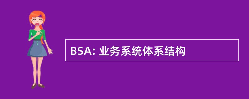 BSA: 业务系统体系结构