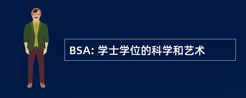 BSA: 学士学位的科学和艺术