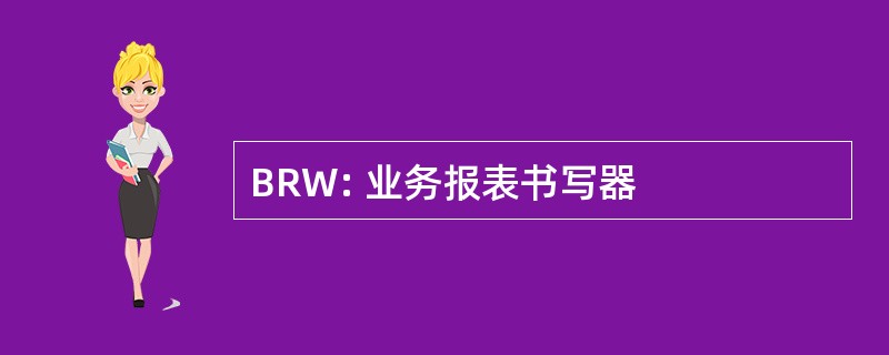 BRW: 业务报表书写器