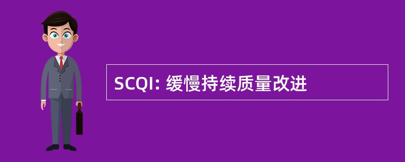 SCQI: 缓慢持续质量改进