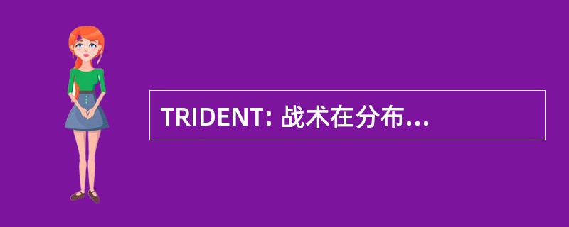 TRIDENT: 战术在分布式环境中的实时交互