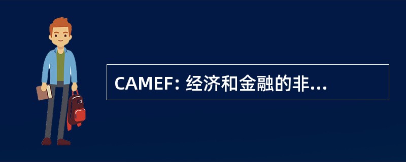 CAMEF: 经济和金融的非洲部长会议