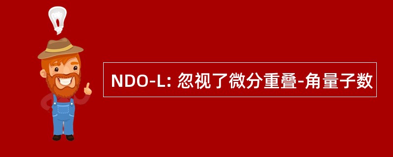 NDO-L: 忽视了微分重叠-角量子数