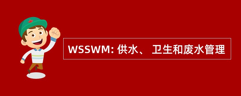 WSSWM: 供水、 卫生和废水管理