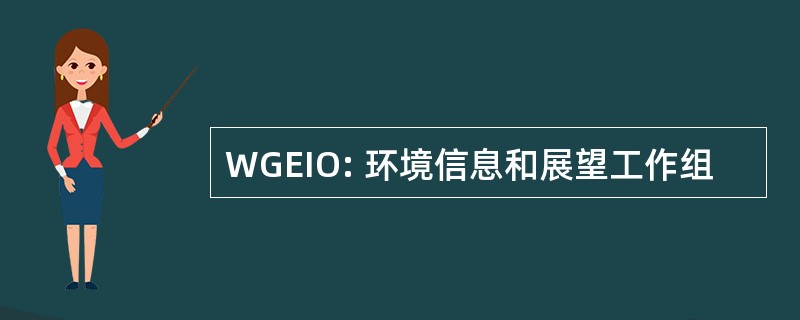 WGEIO: 环境信息和展望工作组