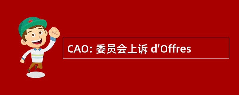 CAO: 委员会上诉 d&#039;Offres