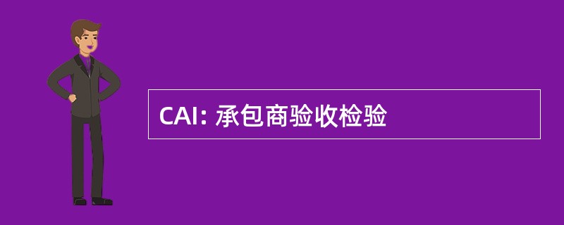 CAI: 承包商验收检验