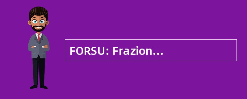 FORSU: Frazione 无机 Rifiuti 安全玻璃 Urbani