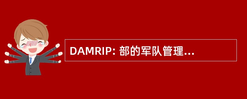 DAMRIP: 部的军队管理检讨及改善计划