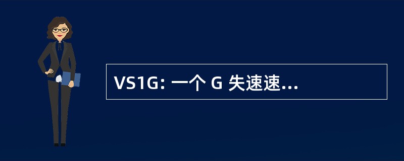 VS1G: 一个 G 失速速度，飞机可以产生的升力等于它的重量 (航空)