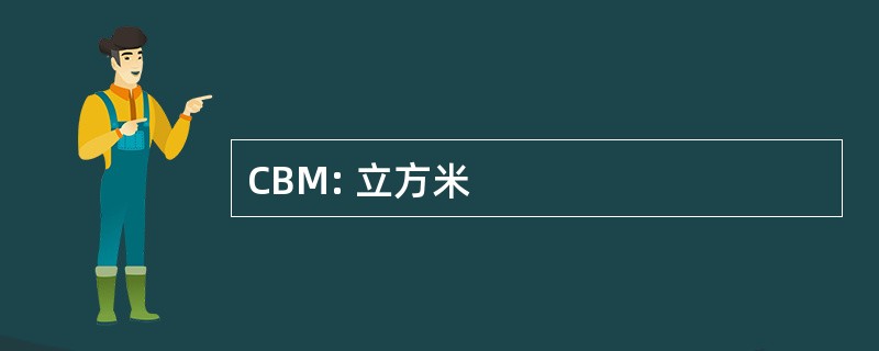 CBM: 立方米