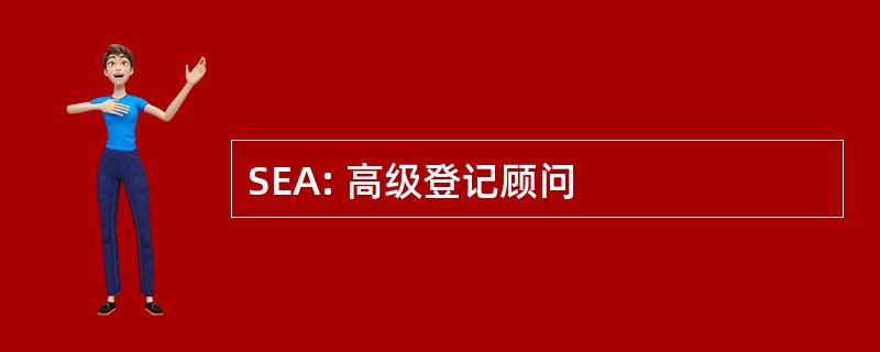 SEA: 高级登记顾问