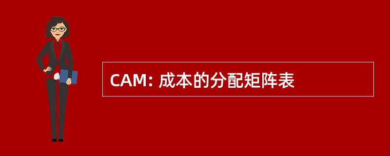 CAM: 成本的分配矩阵表