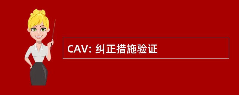 CAV: 纠正措施验证