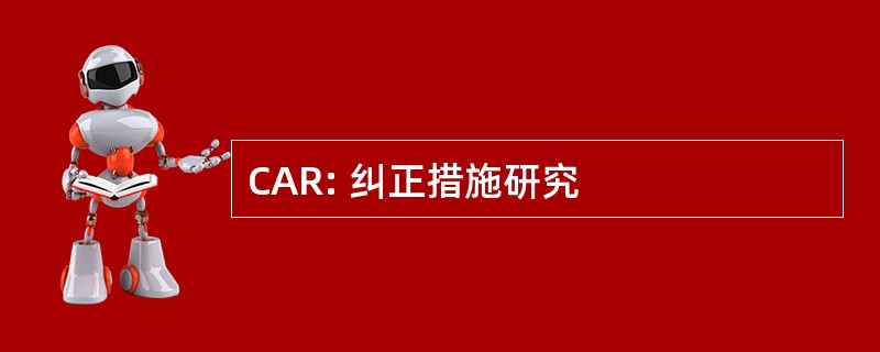 CAR: 纠正措施研究