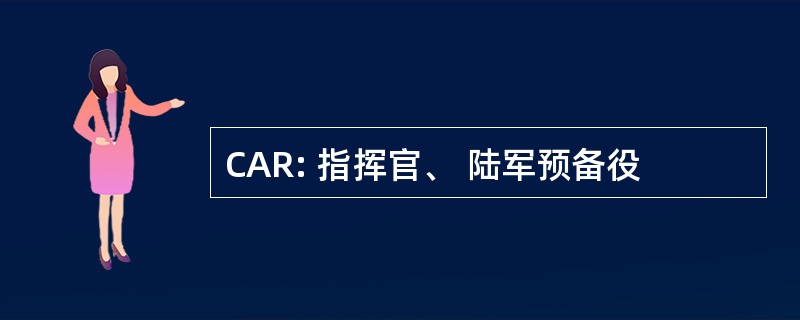 CAR: 指挥官、 陆军预备役