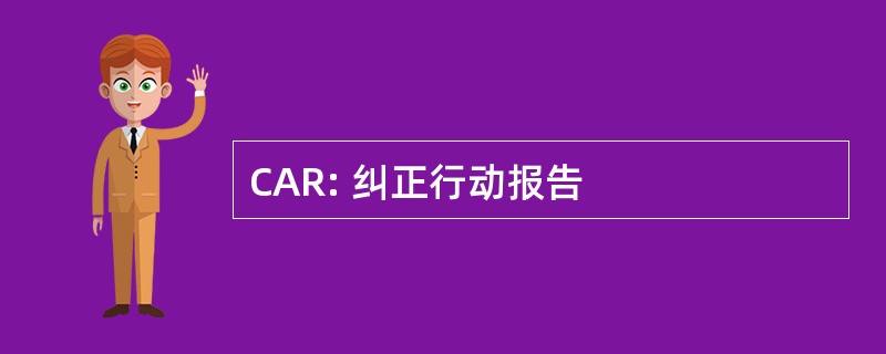 CAR: 纠正行动报告