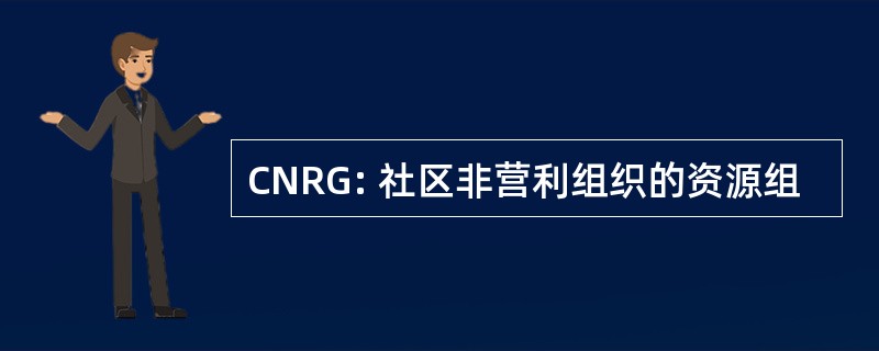 CNRG: 社区非营利组织的资源组