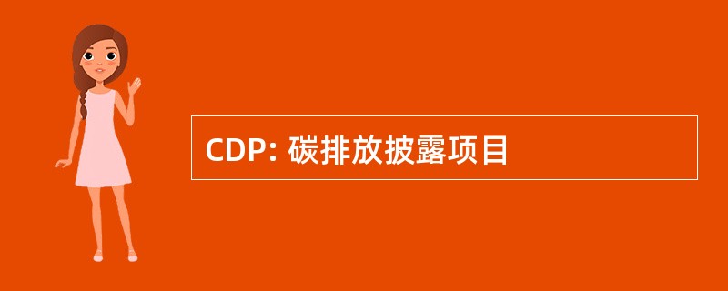 CDP: 碳排放披露项目