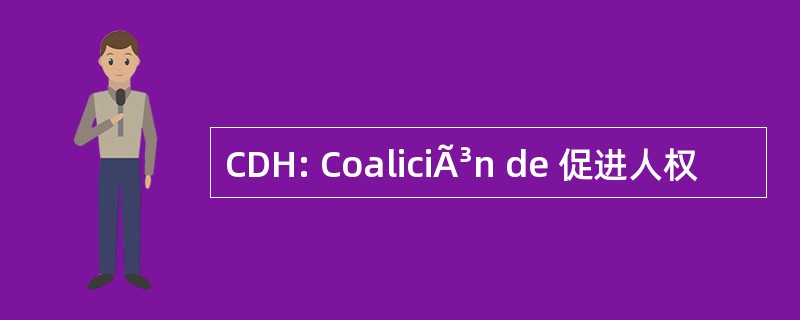 CDH: CoaliciÃ³n de 促进人权