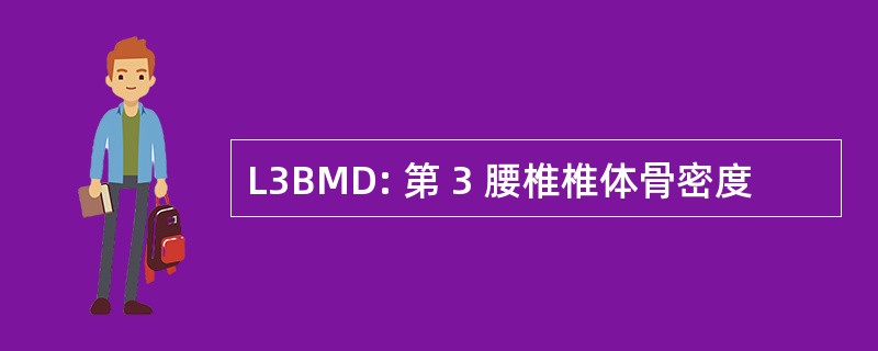 L3BMD: 第 3 腰椎椎体骨密度