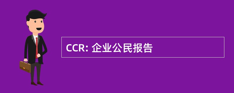 CCR: 企业公民报告