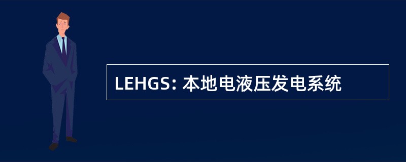 LEHGS: 本地电液压发电系统