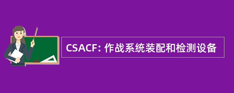 CSACF: 作战系统装配和检测设备