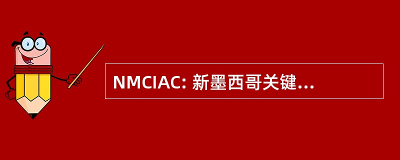 NMCIAC: 新墨西哥关键基础设施保证理事会