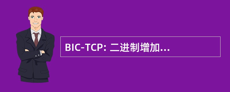 BIC-TCP: 二进制增加拥塞传输控制协议