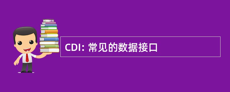 CDI: 常见的数据接口