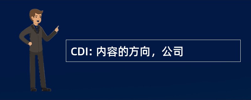 CDI: 内容的方向，公司