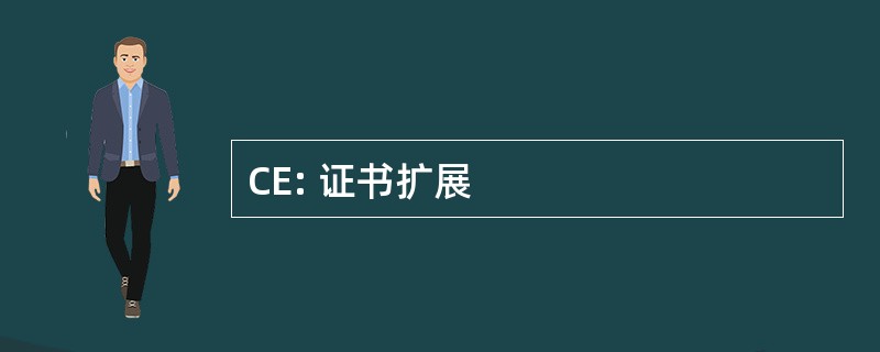 CE: 证书扩展