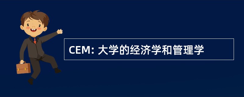 CEM: 大学的经济学和管理学