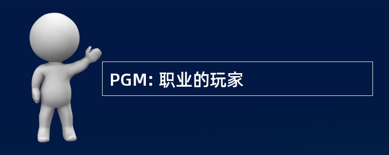 PGM: 职业的玩家