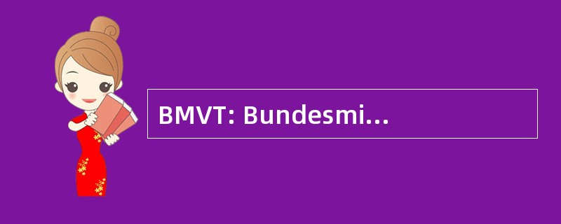 BMVT: Bundesministerium 德国 Verkehr，创新与技术