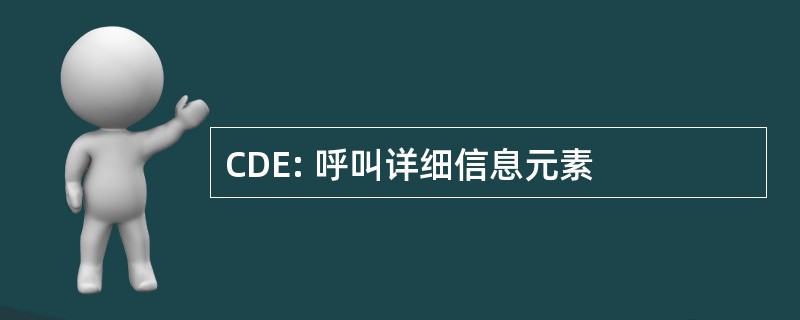 CDE: 呼叫详细信息元素