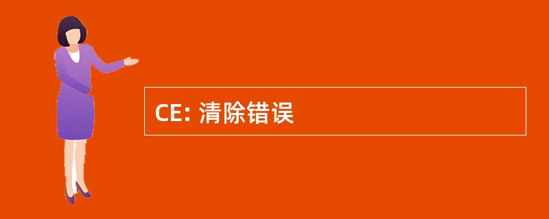 CE: 清除错误