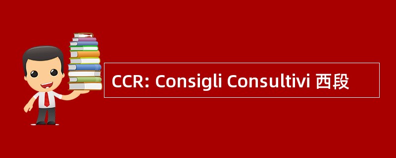 CCR: Consigli Consultivi 西段