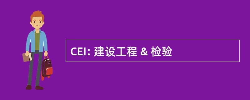 CEI: 建设工程 & 检验