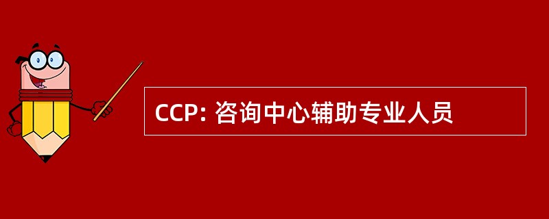 CCP: 咨询中心辅助专业人员