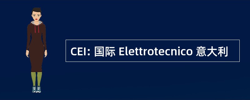 CEI: 国际 Elettrotecnico 意大利