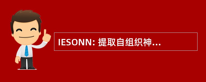 IESONN: 提取自组织神经网络的信息