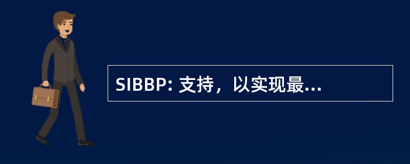 SIBBP: 支持，以实现最佳业务实践