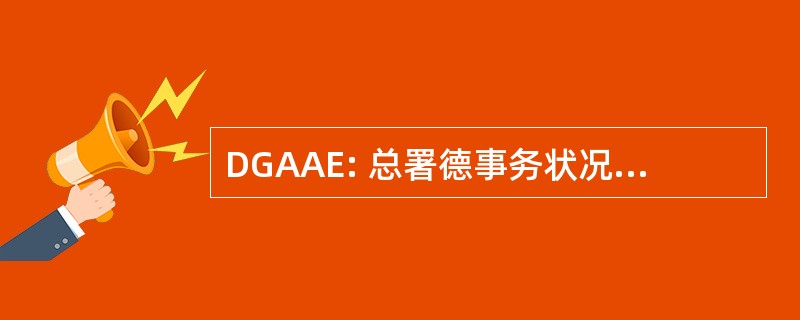 DGAAE: 总署德事务状况初步研究 Energía