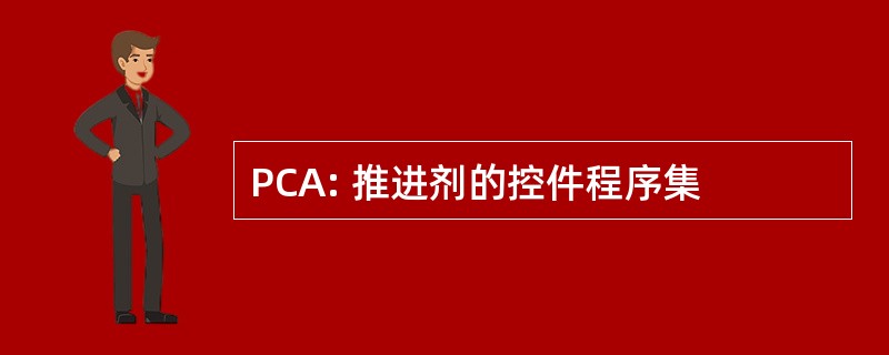 PCA: 推进剂的控件程序集