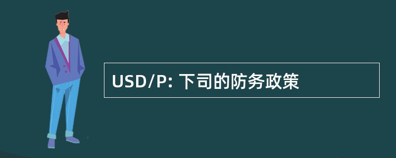 USD/P: 下司的防务政策