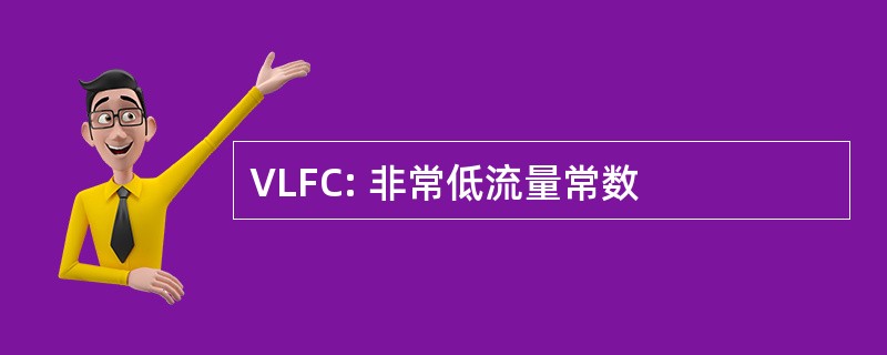 VLFC: 非常低流量常数