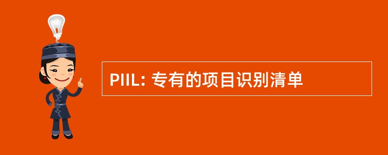 PIIL: 专有的项目识别清单